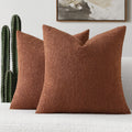 Boucle Decorative Throw Pillow Covers 24x24 Pack of 2 - Cozy Textured