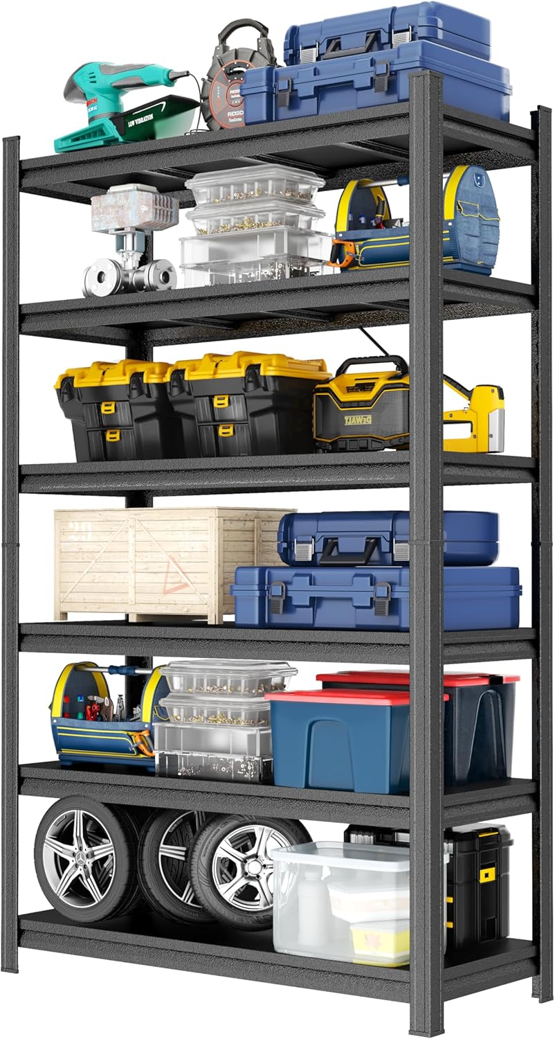 Heavy Duty Garage Shelving Unit for Tools and Equipment Storage