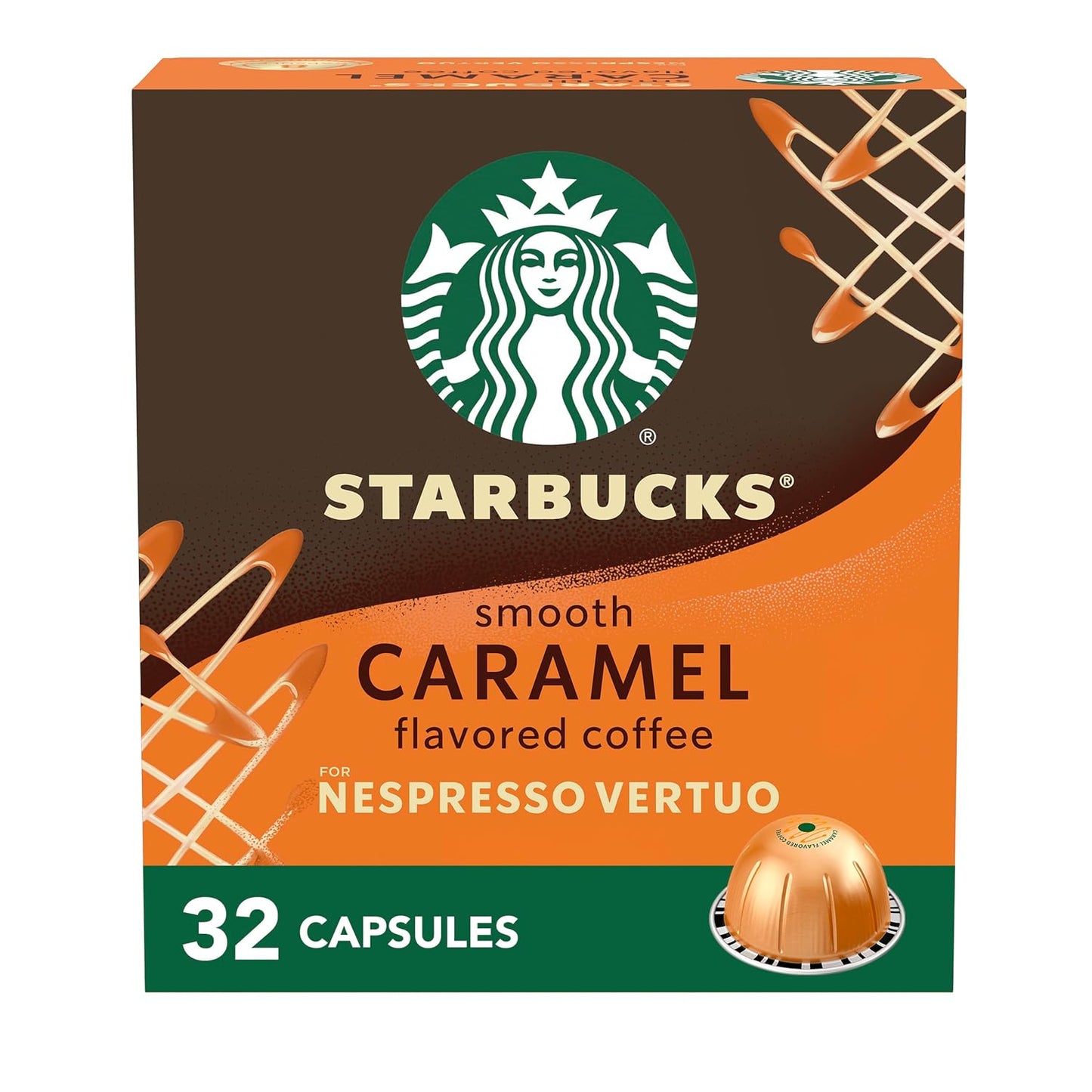 Starbucks Caramel Vertuo Pods - 32ct, Bold 7.8oz Brew