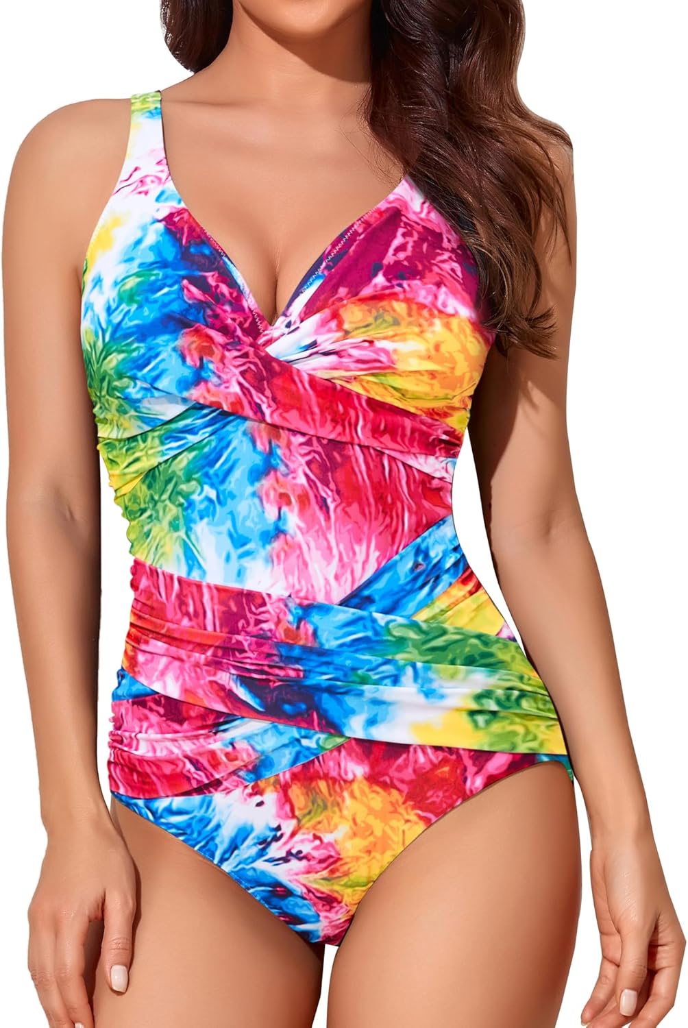 Smismivo Tummy Control Swimsuits for Women Slimming One Piece
