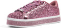 LUCKY STEP Women's Platform Glitter Sneakers - Sparkly Comfortable