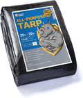 GUARD SHIELD Heavy Duty Tarp 20x20 ft Black - Thick 12mil Protection