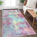 Abstract Area Rug 3x5 ft Washable Rug - Soft Non-Slip Entryway Mat