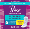 Poise Ultra Thin Incontinence Pads Regular Length - Thin, Odor Control