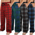 3 Pack Mens Microfleece Plaid Pajama Pants for Winter Comfort