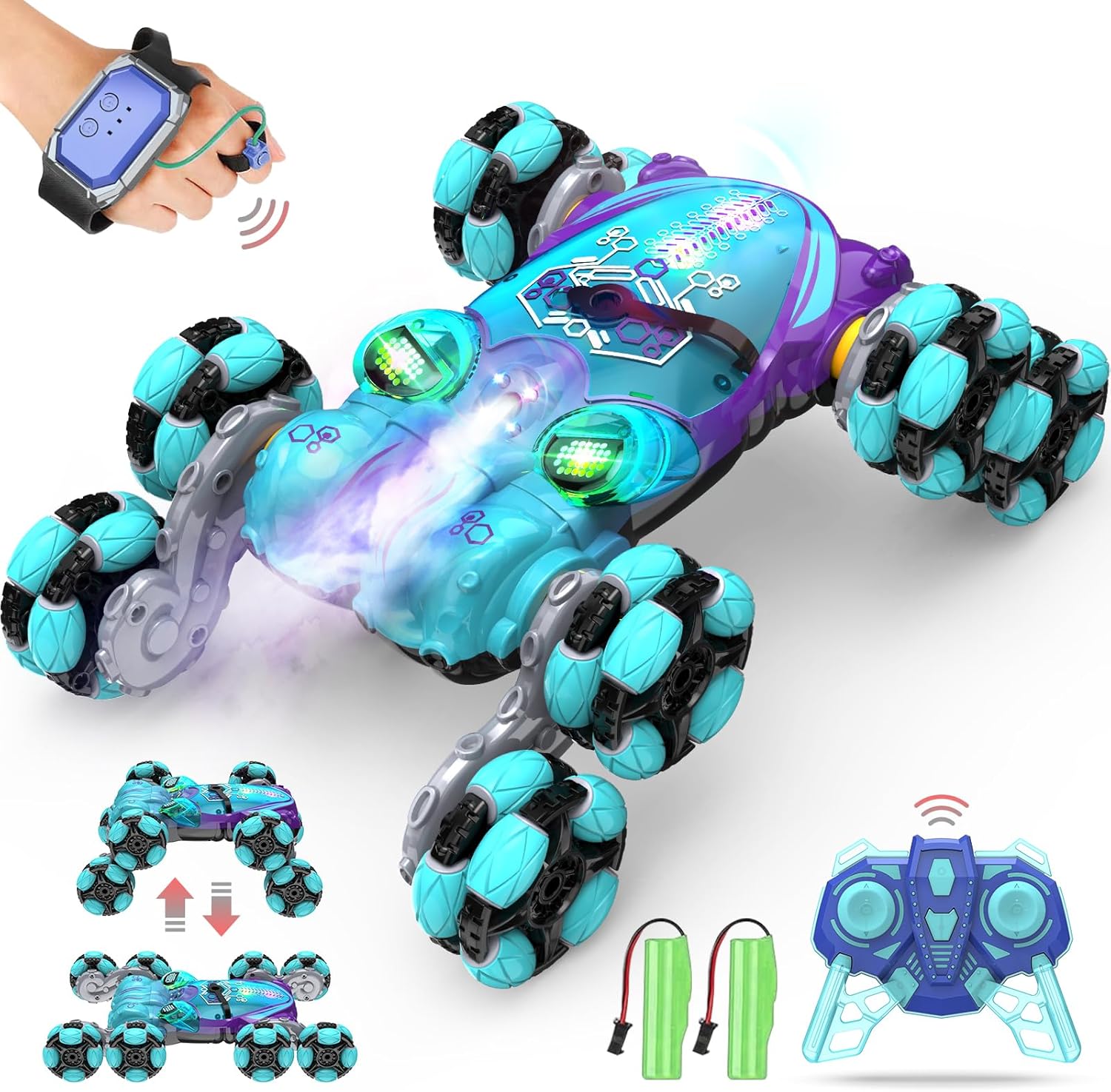Gesture-Sensing Stunt Car: Octopus Rc With Lights