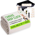 All Purpose Canvas Drop Cloth 4x12 with 11-Piece Painting Tool Kit