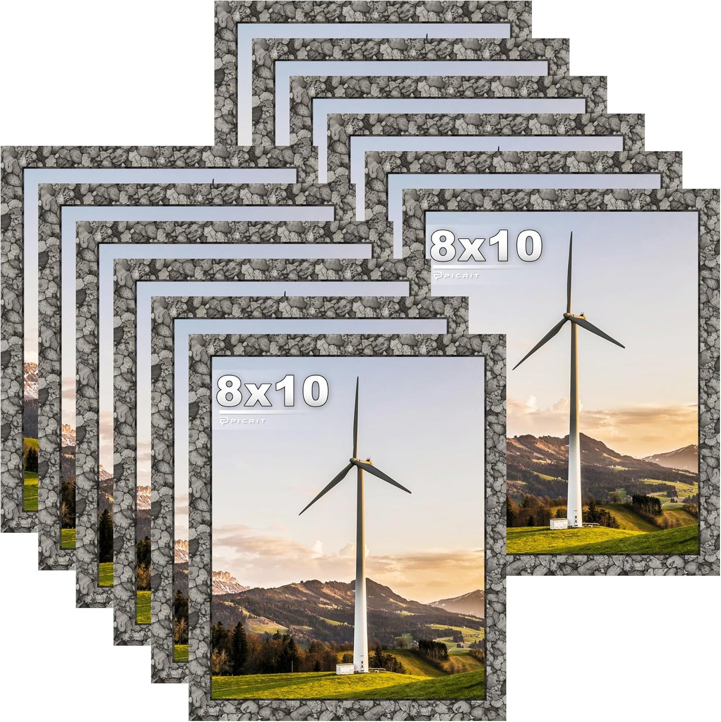 Picrit 8x10 Farmhouse Picture Frame Set of 12 for Display