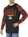 Zubaz Men's Lightweight Pullover Hoodies with Accent Sleeves - Team