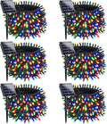 OZS 6 Pack 480LED Solar String Lights Outdoor - Multicolor Tree Lights
