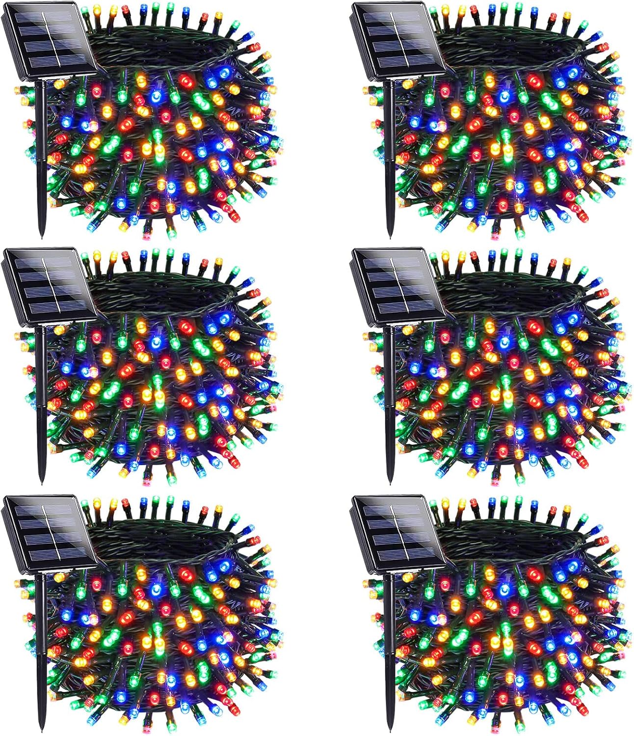 OZS 6 Pack 480LED Solar String Lights for Outdoor Decor