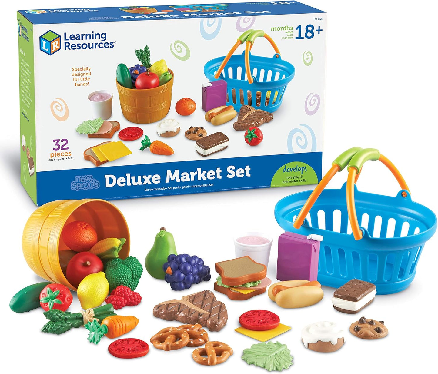 Learning Resources New Sprouts Deluxe Market Set for Kids Play