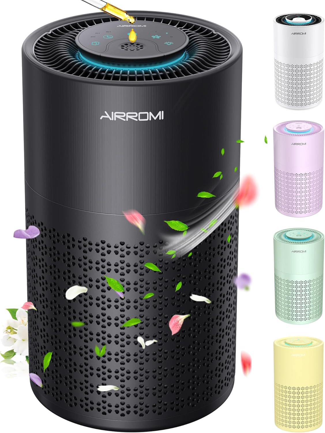 AIRROMI Air Purifier for Bedroom with HEPA Filter and Aromatherapy