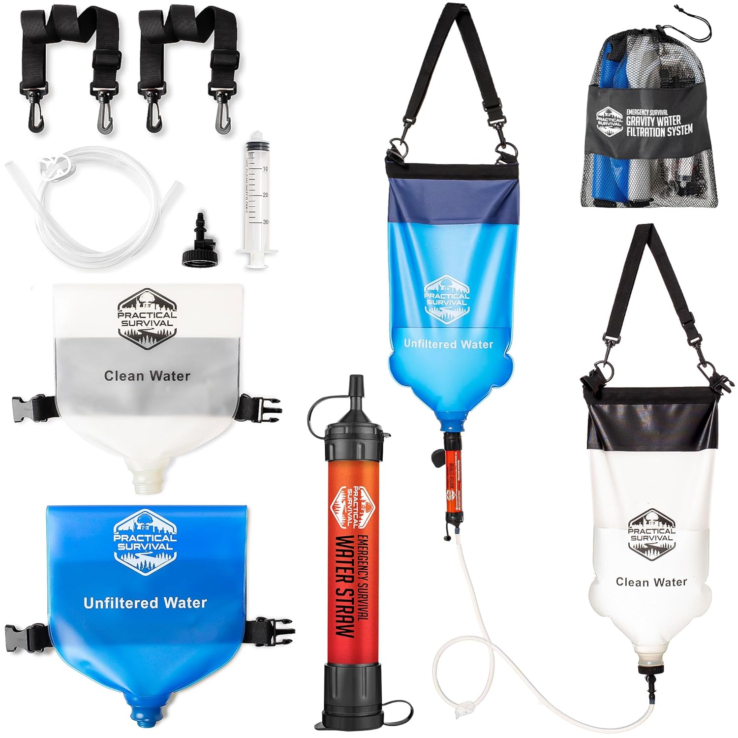 High Capacity Gravity Water Filtration System for Outdoor Adventures