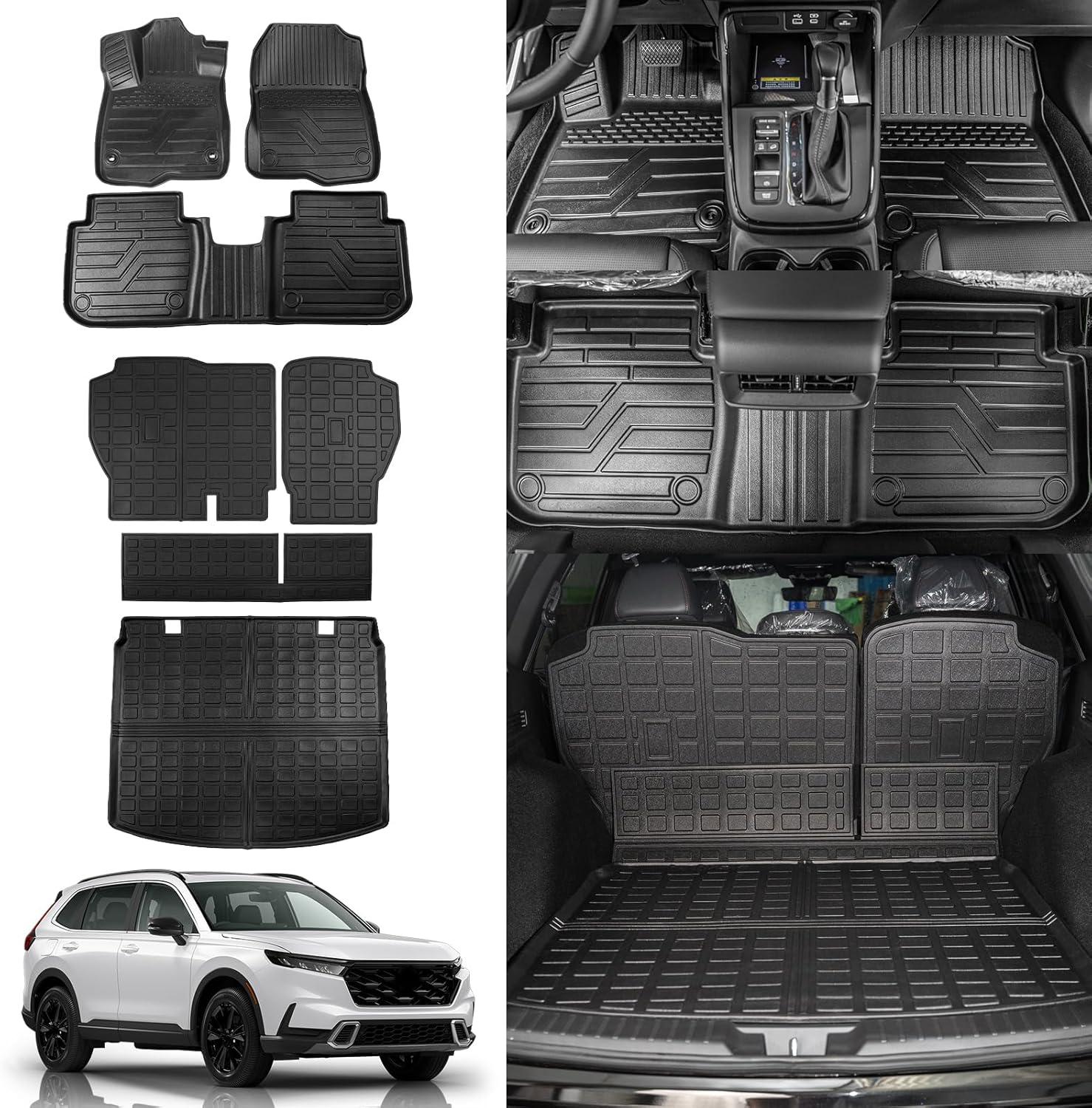 Rongtaod Floor Mats for 2023 2026 Honda CRV Hybrid - Perfect Fit