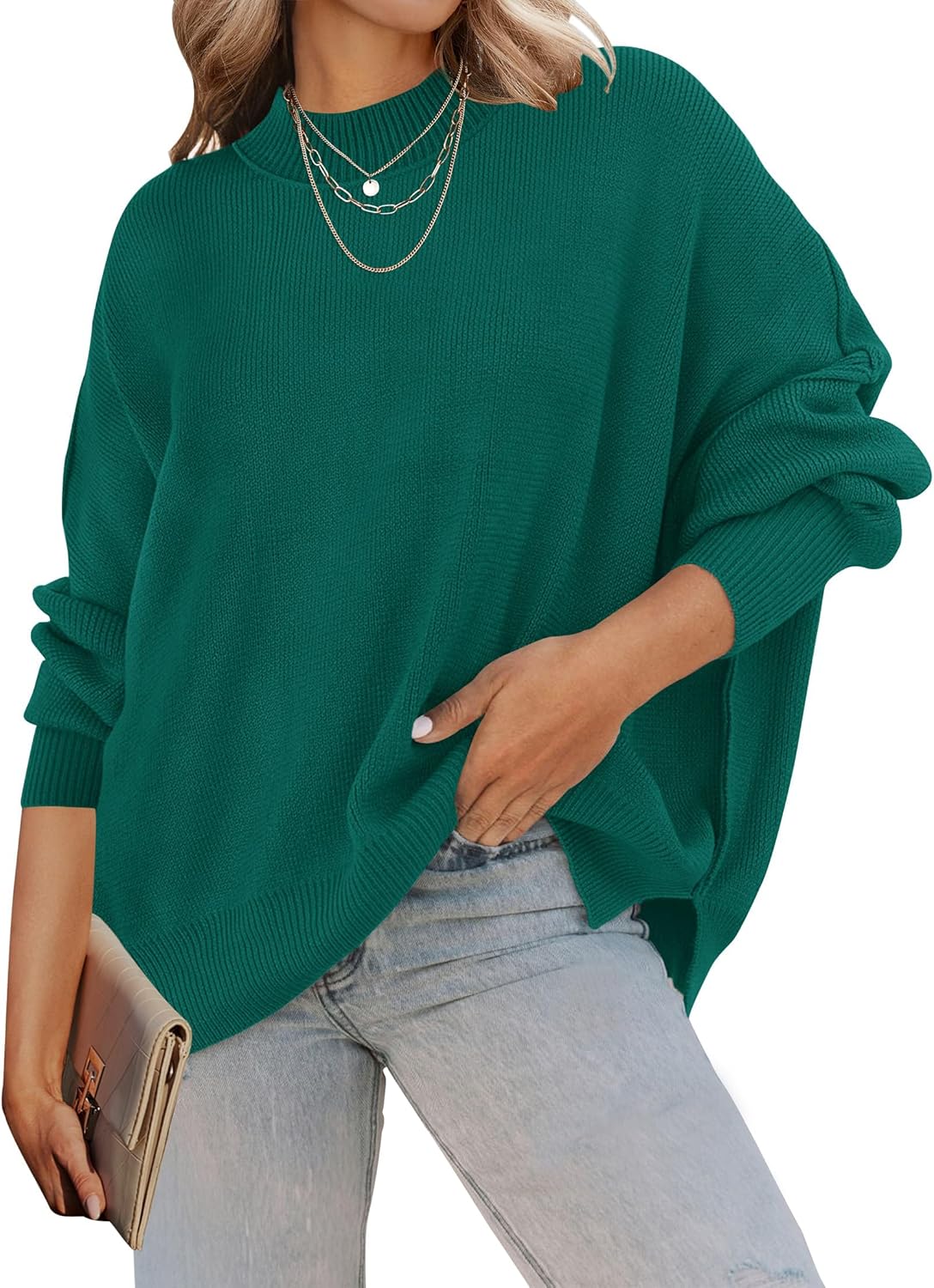 ZESICA Women's Casual Long Sleeve Oversized Sweater for Fall
