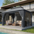 Outdoor Gazebo for Patio 10x13 - Heavy Duty Double Roof Canopy