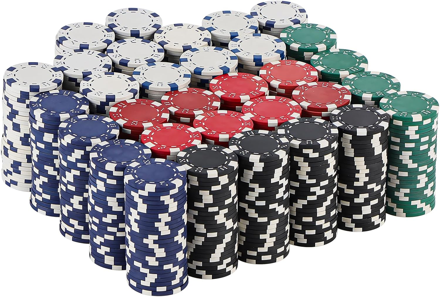800pc Poker Chips Set for Blackjack and Texas Hold'em Games