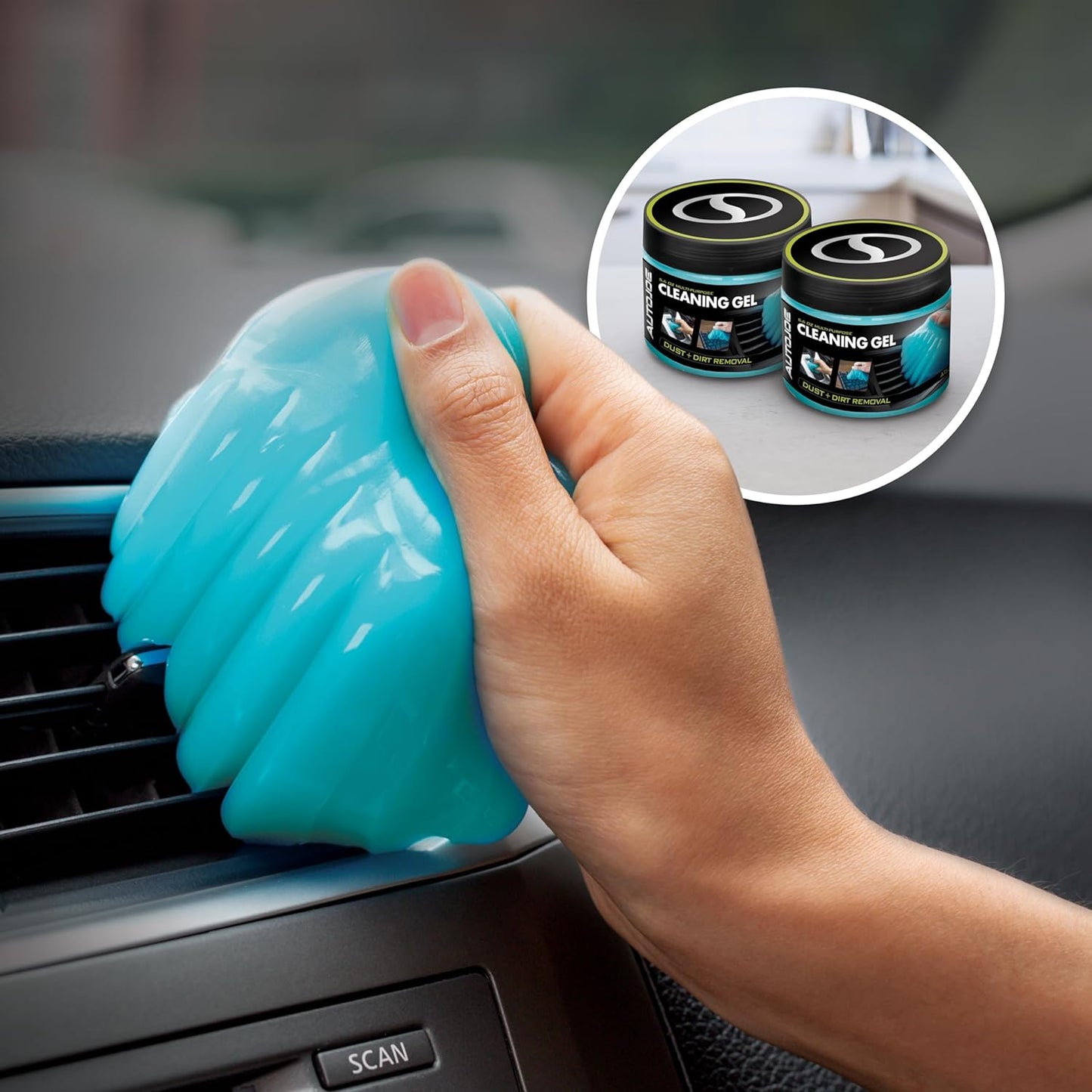 2-Pack Car Cleaning Gel: Remove Dust & Dirt Easily!
