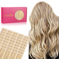 Tape in Hair Extensions Human Hair 40pcs 100g 16in Light Blonde