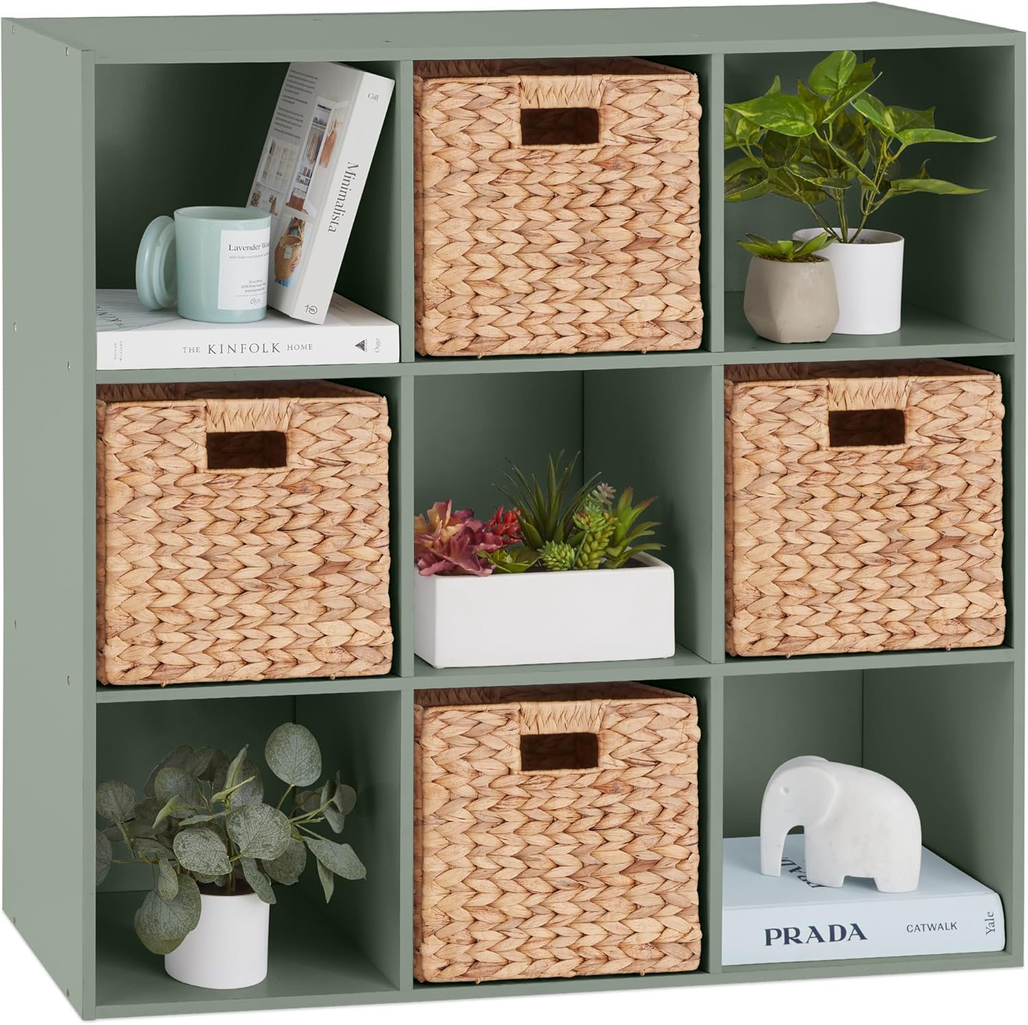 Kids Bookcase 9-Cube Storage Organizer for Books and Toys