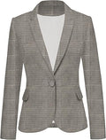 Women's Long Sleeve Formal Notch Lapel Blazer - Tailored Pocket Jacket