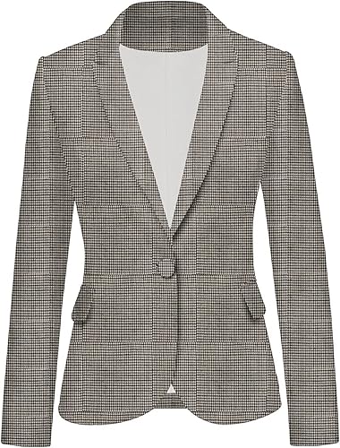 Luvamia Women's Long Sleeve Formal Notch Lapel Blazer Jacket