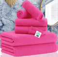 Hot Pink Towels Set of 6 - Soft, Quick Dry, Luxury Gift Set