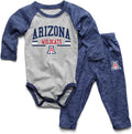 College Sports Fan Long Sleeve Baby Bodysuit Set by Wes and Willy