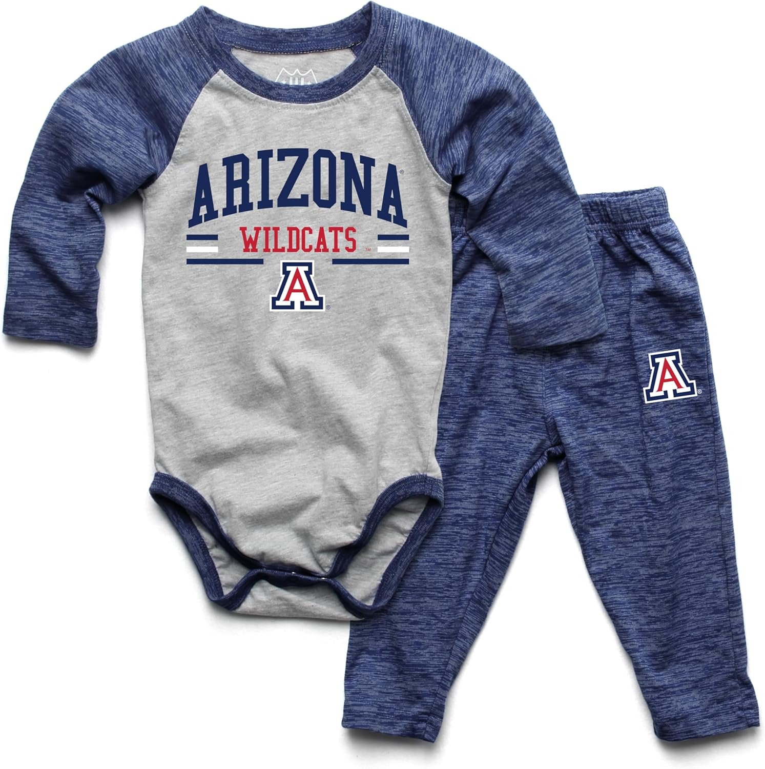 Wes and Willy Baby College Sports Fan Long Sleeve One Piece Set