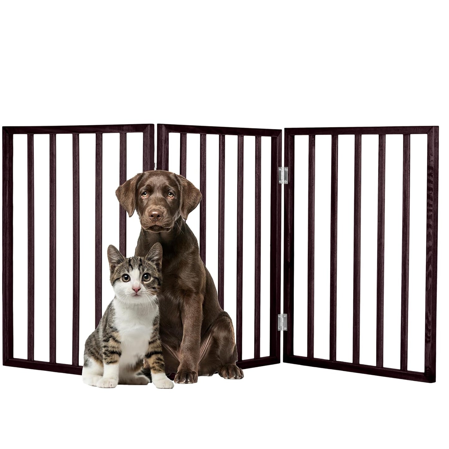 3-Panel Indoor Foldable Dog Fence for Stairs and Doorways