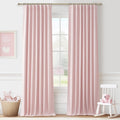 Cute Baby Pink Blackout Curtains 90 in Long for Girls Bedroom