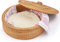 Tortilla Warmer Basket - 10 in Rattan Tortilla Holder with Cotton