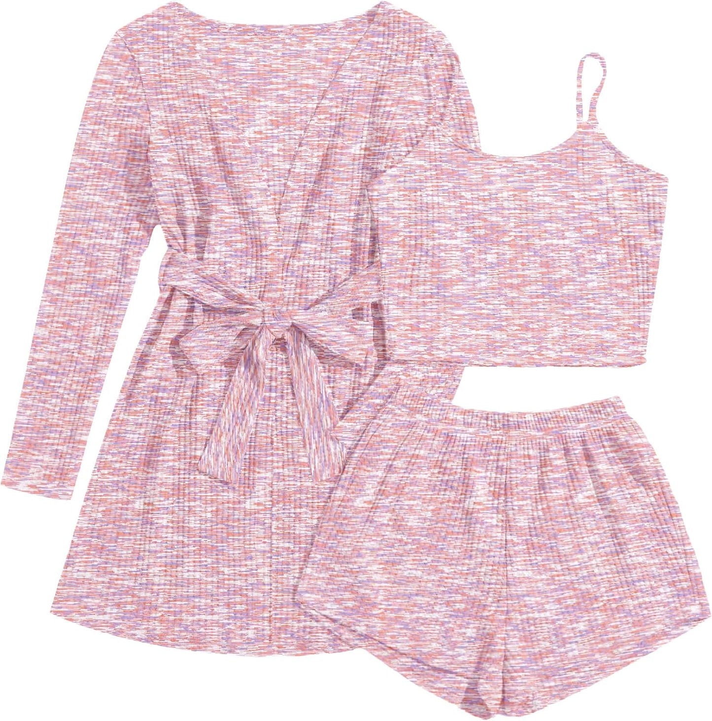 Ekouaer Pajamas for Women Set 3 Piece Lounge Set Soft Comfort