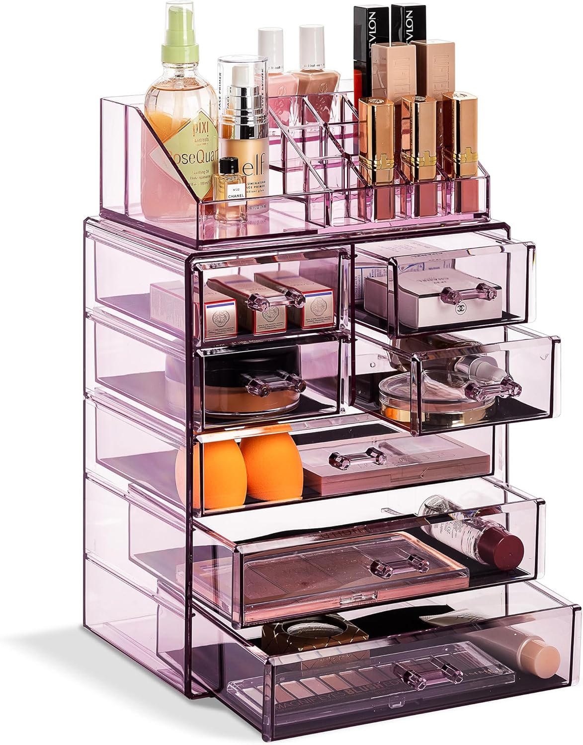 Sorbus Clear Cosmetic Makeup Organizer for Stylish Storage