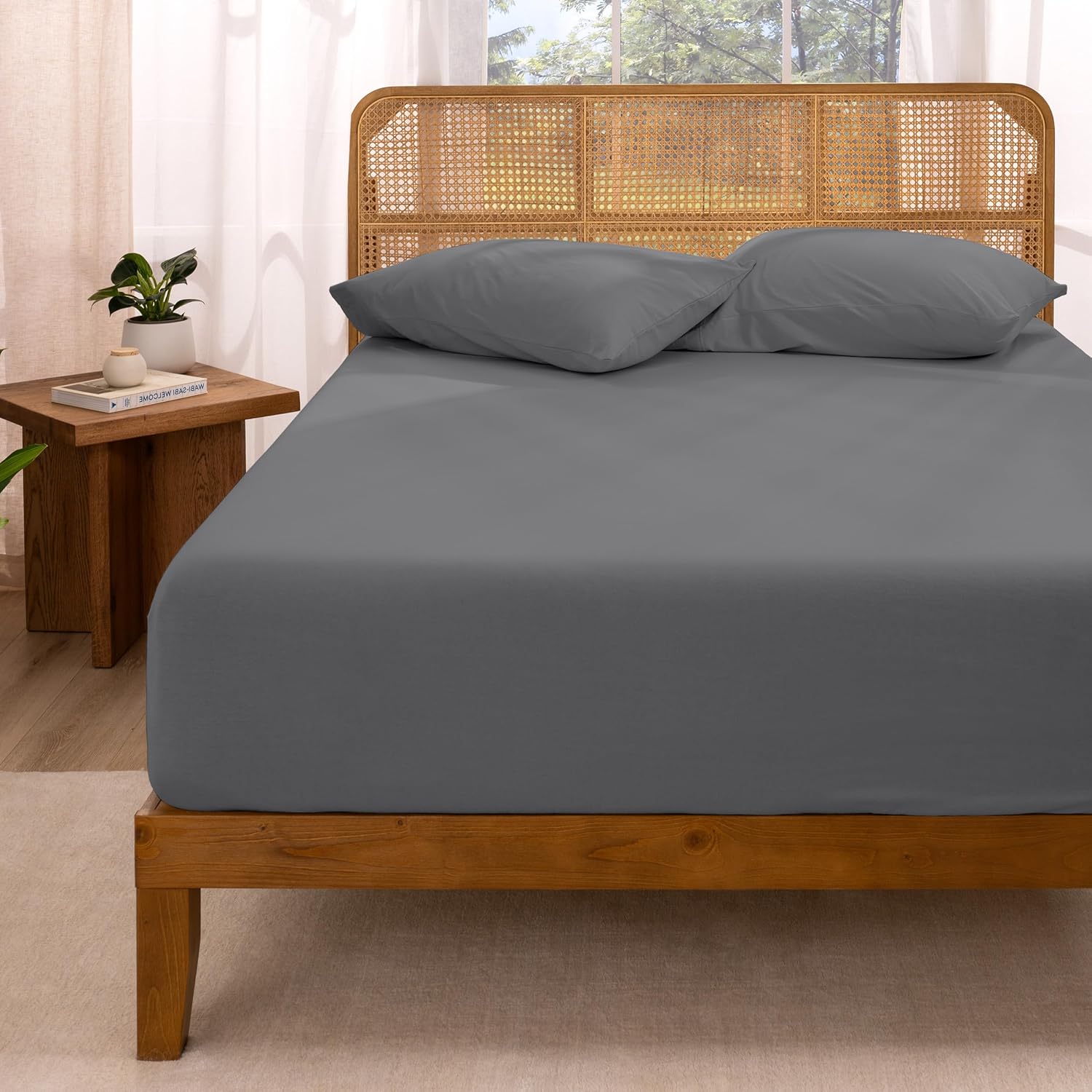 Organic Cotton Jersey Fitted Sheet - Ultra Soft Queen Size