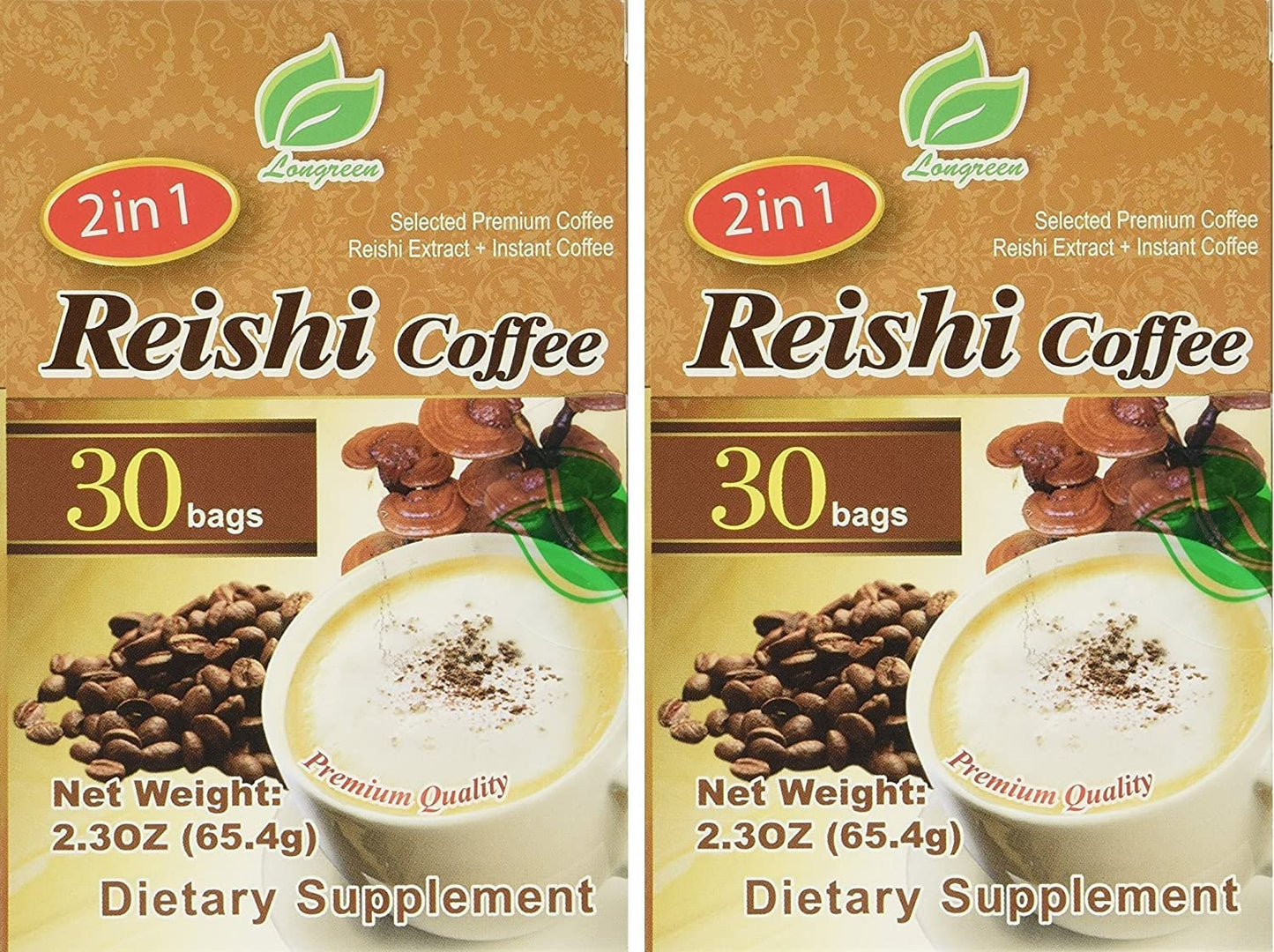Premium Reishi Coffee Combo Pack - 60 Bags