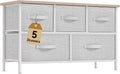 DWVO 5 Drawer Dresser for Bedroom - Wide Storage Tower