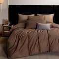 MooMee Duvet Cover Set 600 TC Sateen Twin - Silky Durable Comfort
