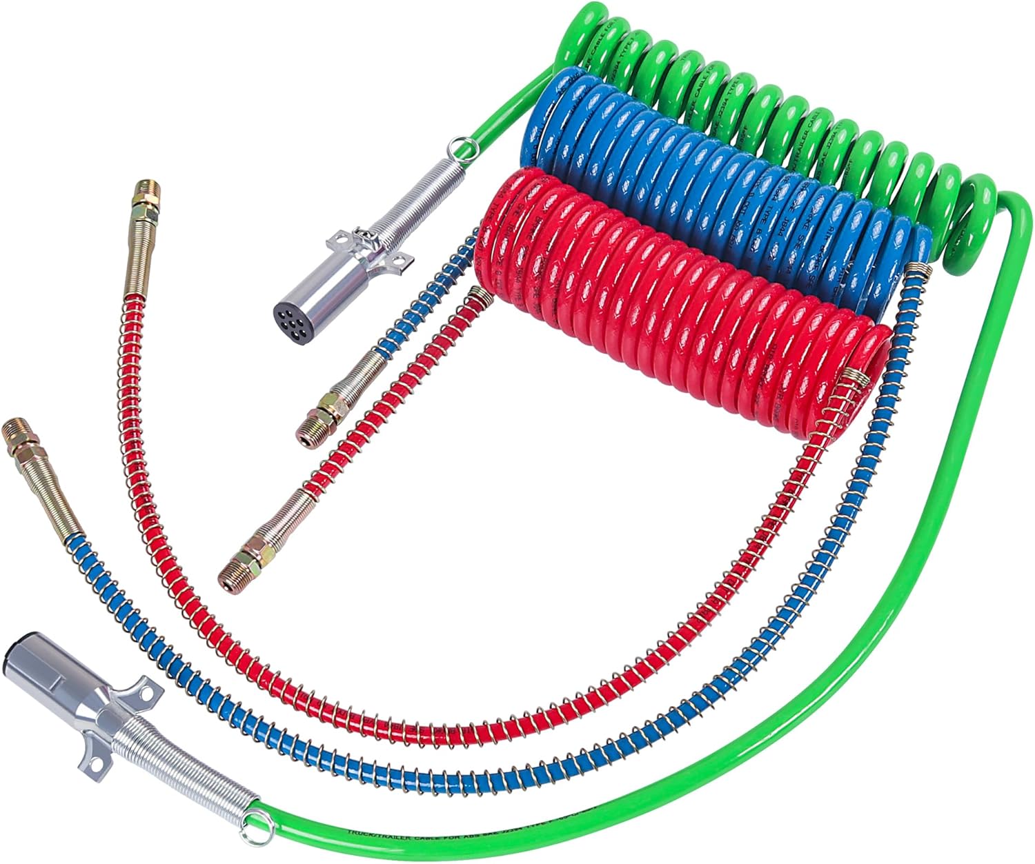 Air Brake Coil & 7 Way ABS Power Cable Assembly Kit 15FT