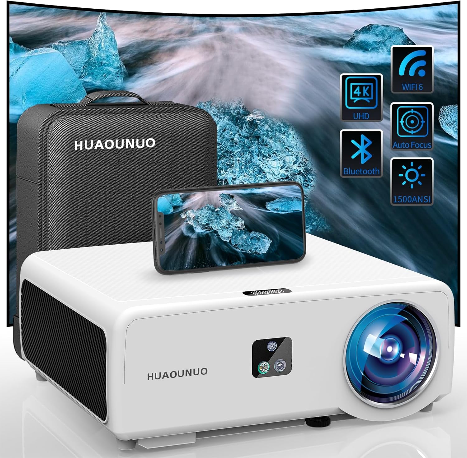 Ultimate 4K Smart Projector - Auto Focus, Dolby Audio, 5G WiFi