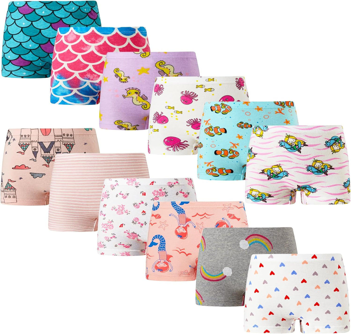 Winging Day Little Girls' Cotton Panties Soft Underwear Multipack