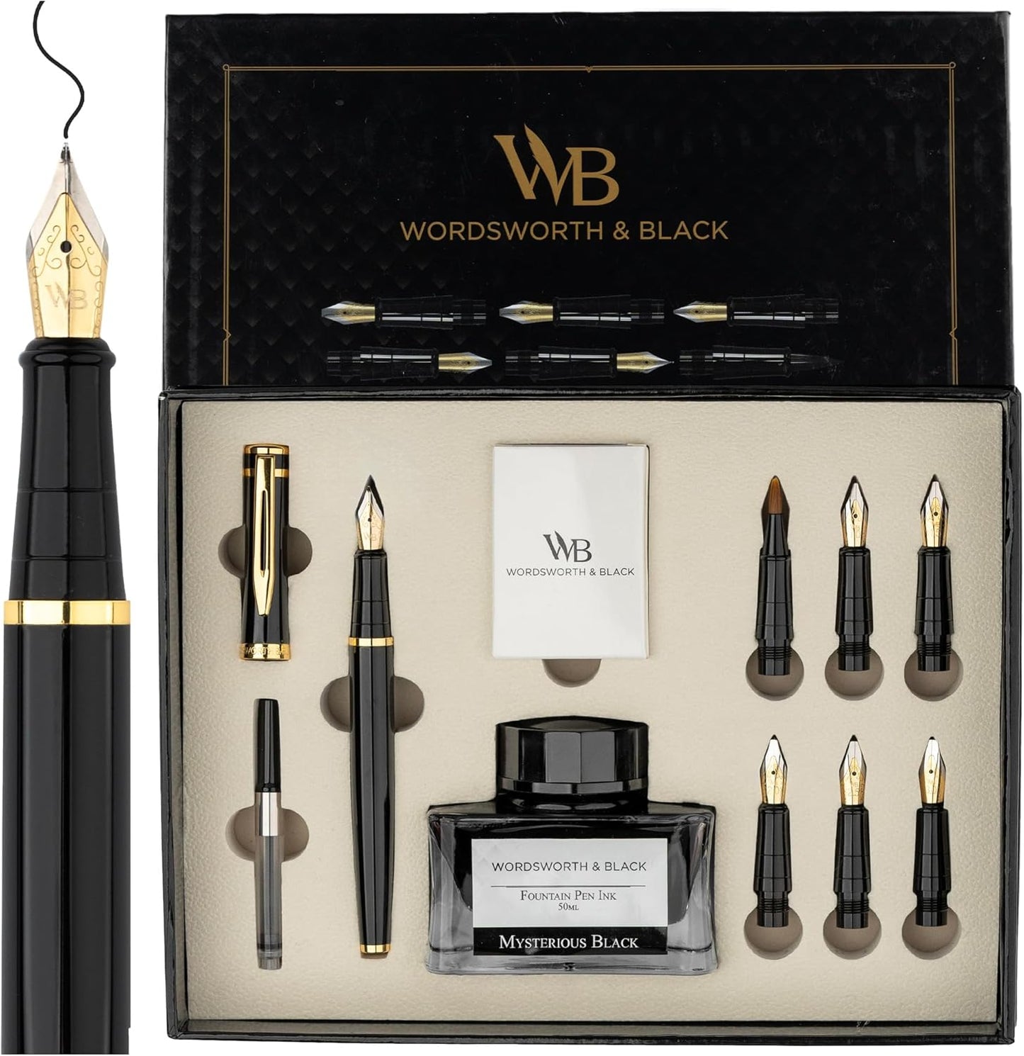 Wordsworth & Black Calligraphy Pen Gift Set for Smooth Writing