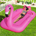 Flamingo Inflatable Tanning Pool Lounger Float - Large Pink Sunbathing