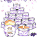 Lavender Scented Baby Shower Tealight Candles - Set of 24