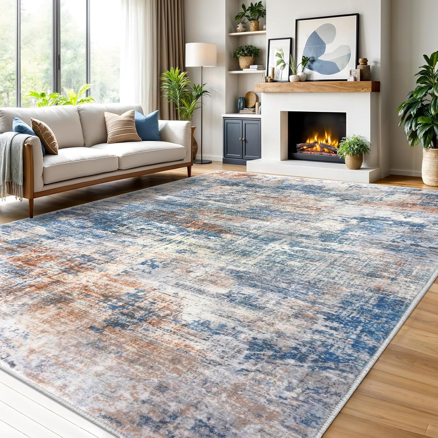 IOHOUZE Abstract Area Rugs 9x12 Ft for Living Room and More