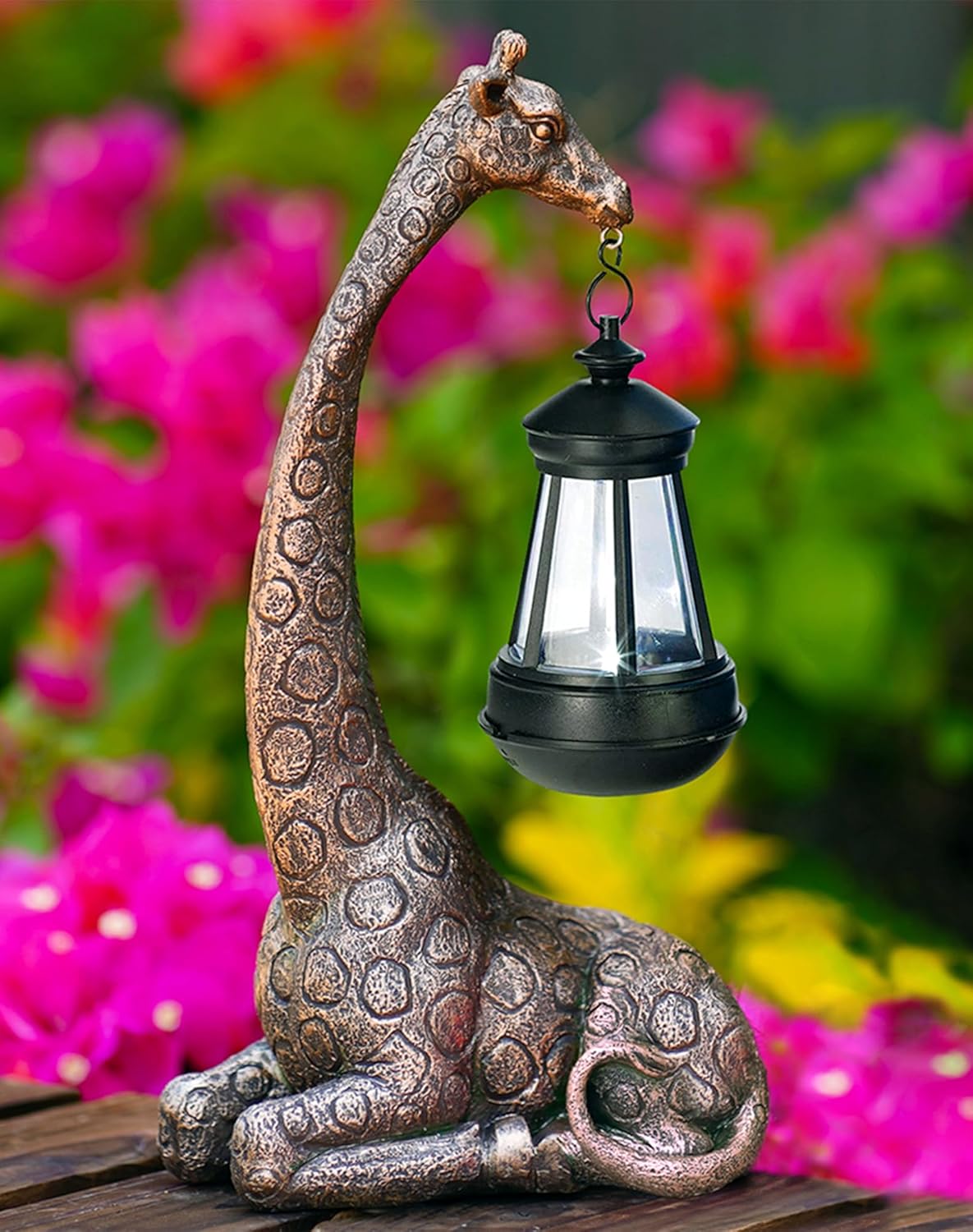 Whimsical 11-Inch Giraffe Statue for Home and Garden Decor