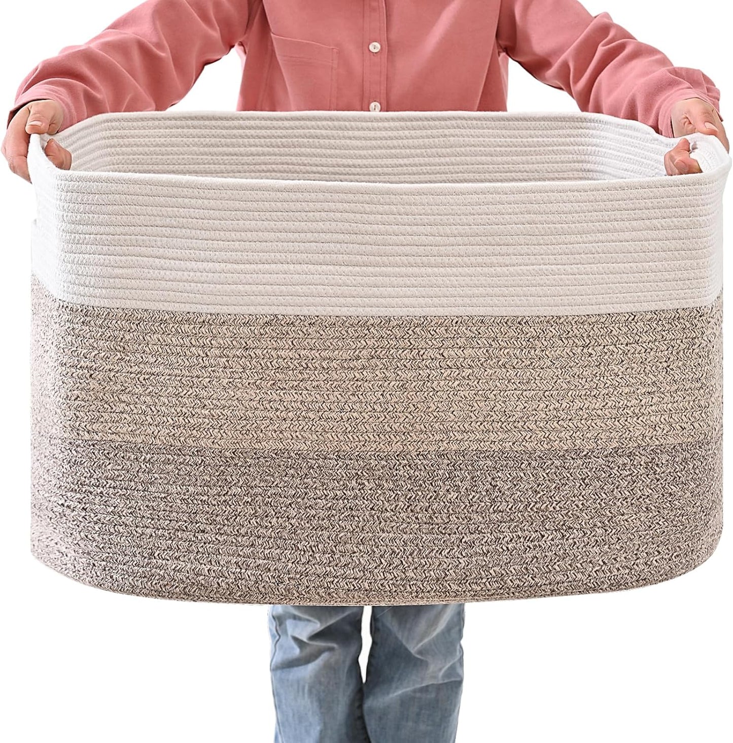 Extra Large Blanket Basket for Living Room Storage Solutions