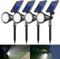 Solar Spot Lights Outdoor 36 LED 1000LM 4-Pack - Bright, Adjustable