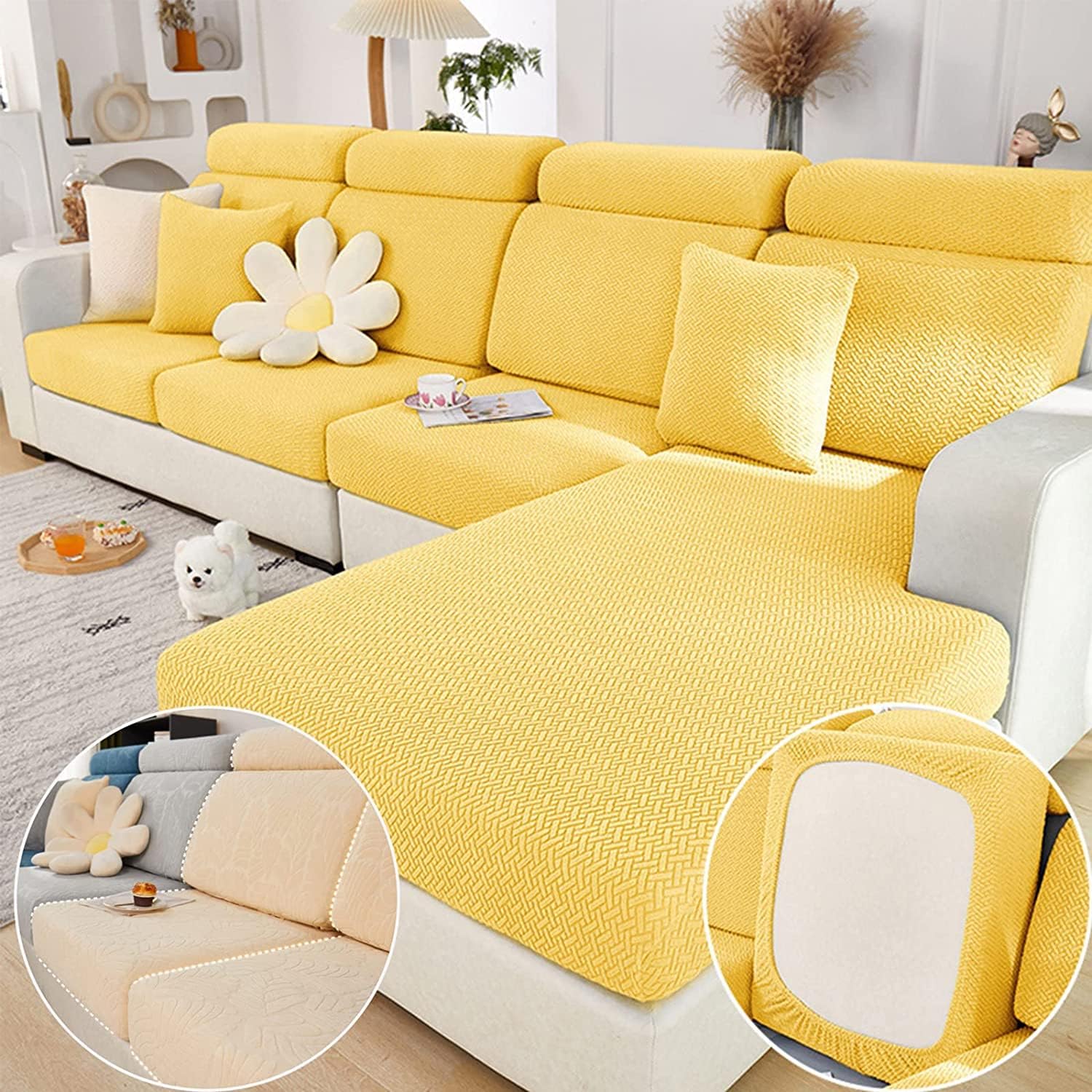 Couch Cushion Covers for Sofa - Wear-Resistant and Washable